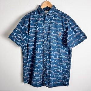 Solaris Outdoor Men's Cotton Fish Novelty Print Casual Shirt Outdoors Adventure